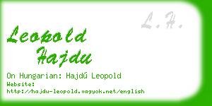 leopold hajdu business card